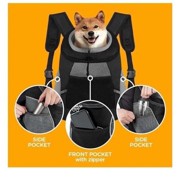 New Wuffle Pet Dog Travel Carrier Front Facing Backpack Size Small Up To 5.5 lbs - Picture 1 of 14